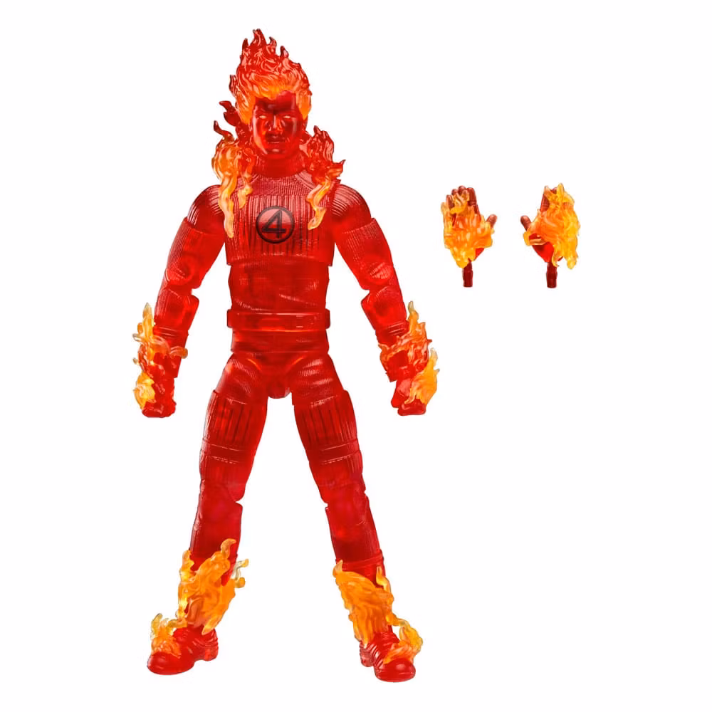 The Fantastic Four: First Steps Marvel Legends Action Figure Human Torch 15 cm (B-vare)