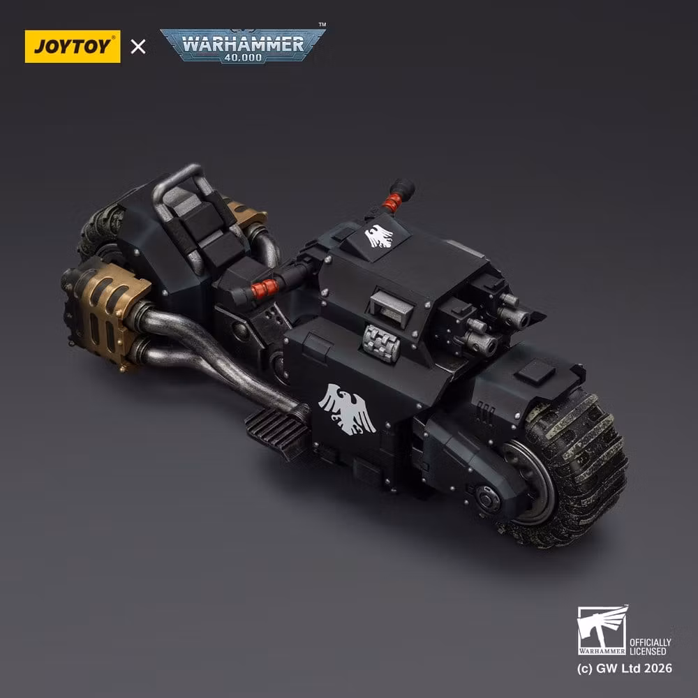 Warhammer 40,000 Raider-pattern Combat Bike Raven Guard with twin-linked bolt rifles 22 cm