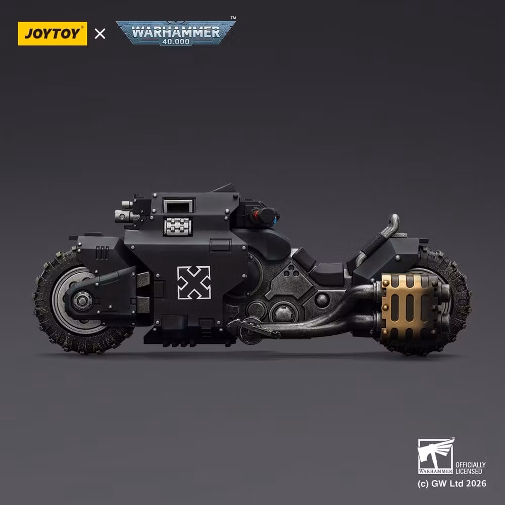 Warhammer 40,000 Raider-pattern Combat Bike Raven Guard with twin-linked bolt rifles 22 cm