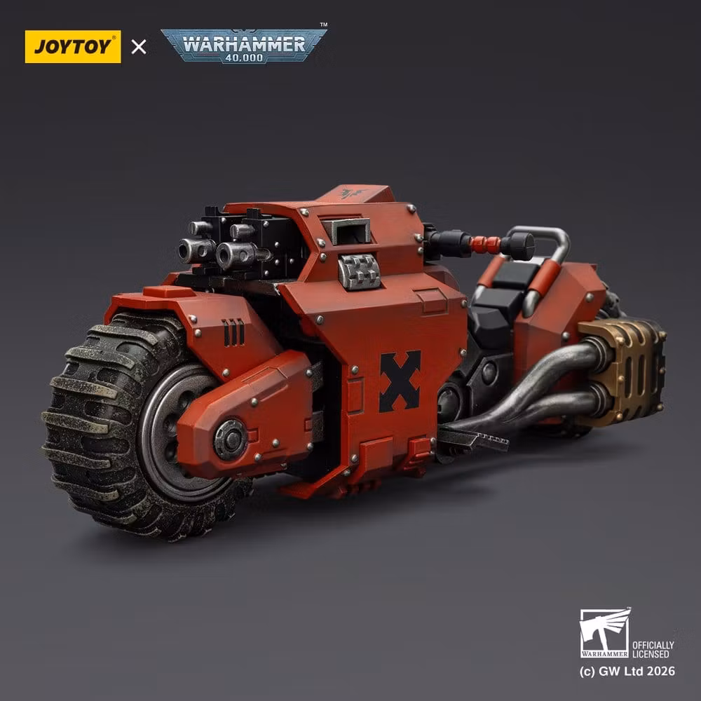 Warhammer 40,000 Raider-pattern Combat Bike Blood Angels with twin-linked bolt rifles 22 cm