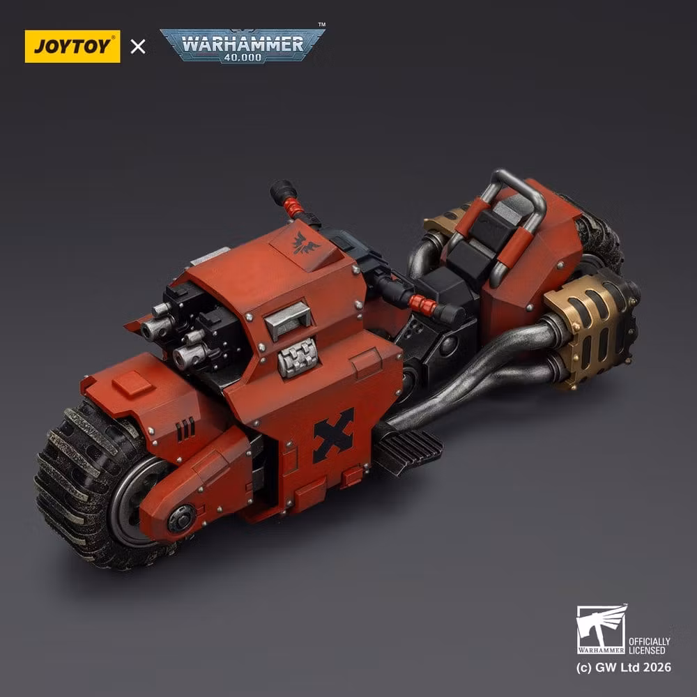 Warhammer 40,000 Raider-pattern Combat Bike Blood Angels with twin-linked bolt rifles 22 cm