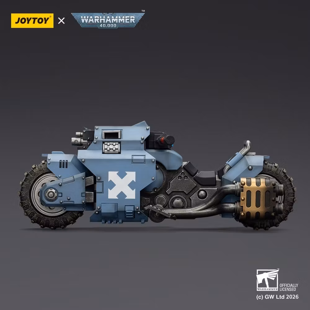 Warhammer 40,000 Raider-pattern Combat Bike Space Wolves with twin-linked bolt rifles 22 cm