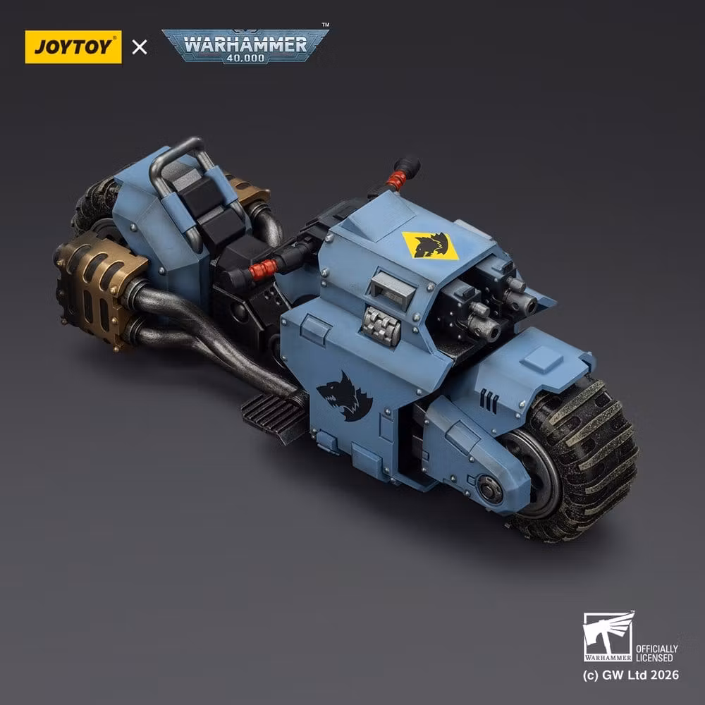 Warhammer 40,000 Raider-pattern Combat Bike Space Wolves with twin-linked bolt rifles 22 cm