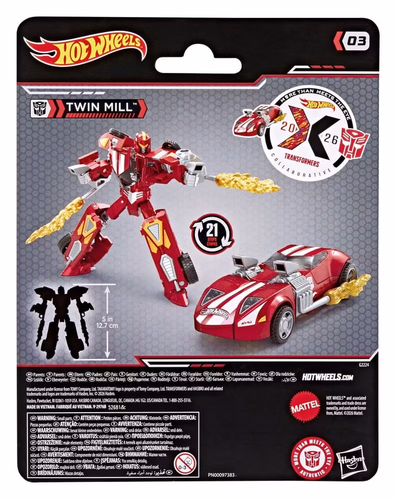 Transformers Collaborative Hot Wheels x Transformers Deluxe Class Action Figure Twin Mill 13 cm
