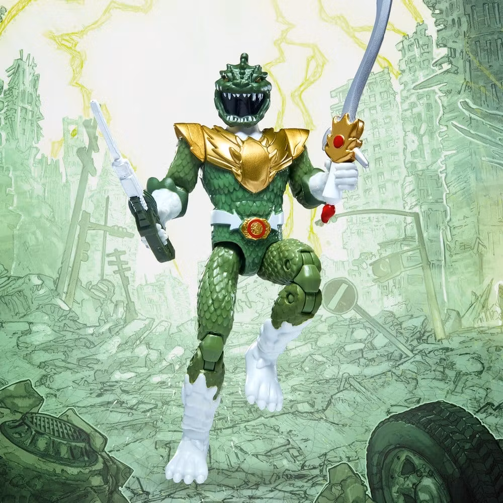 Mighty Morphin Power Rangers x Godzilla Action Figure Kaiju Ranger / Green Godzilla
