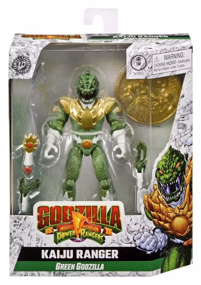Mighty Morphin Power Rangers x Godzilla Action Figure Kaiju Ranger / Green Godzilla