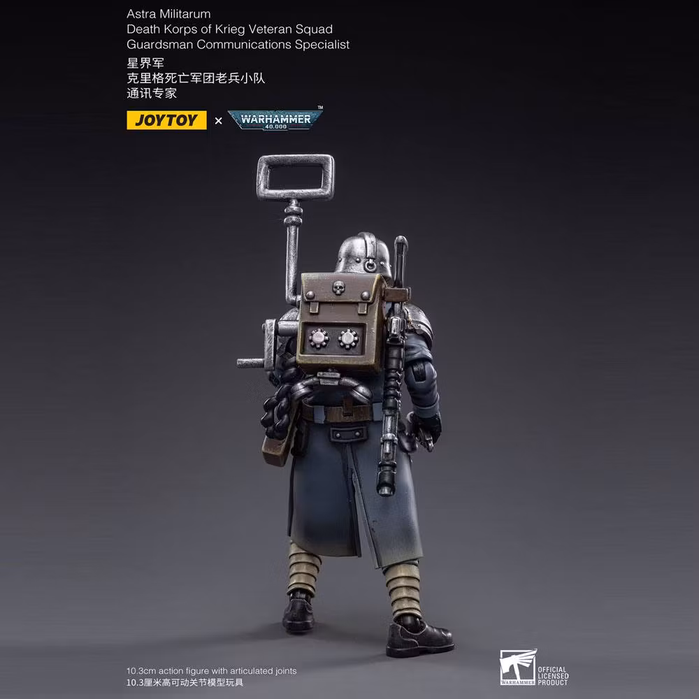 Warhammer 40k Action Figure 1/18 Death Korps of Krieg Veteran Squad Guardsman Communications Specialist 10 cm