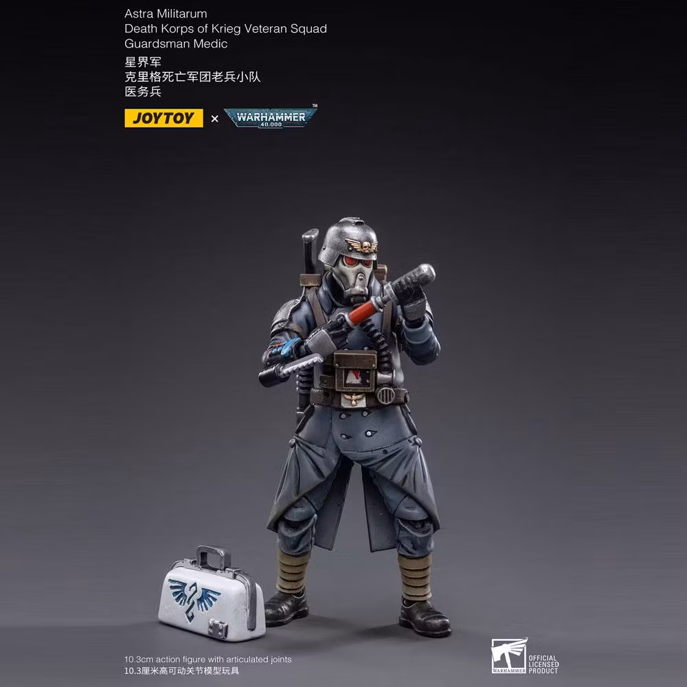 Warhammer 40k Action Figure 1/18 Death Korps of Krieg Veteran Squad Guardsman Medic 10 cm