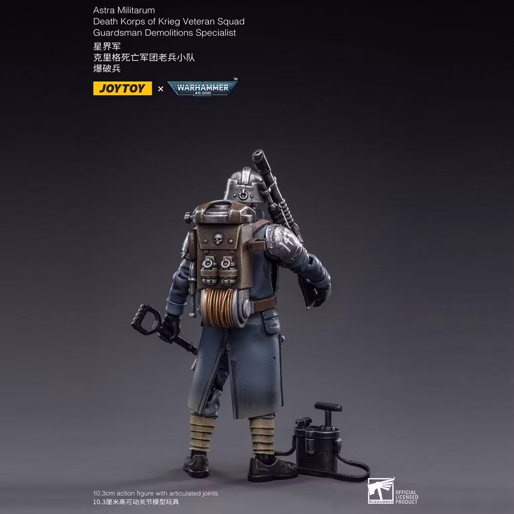Warhammer 40k Action Figure 1/18 Death Korps of Krieg Veteran Squad Guardsman Demolition Specialist 10 cm