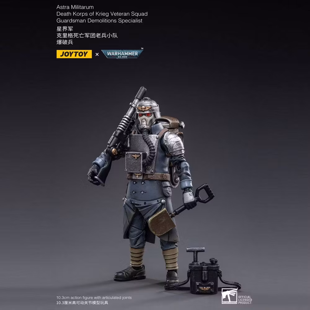 Warhammer 40k Action Figure 1/18 Death Korps of Krieg Veteran Squad Guardsman Demolition Specialist 10 cm