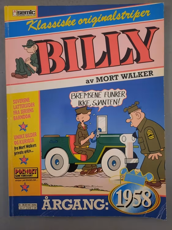 Billy : Klassiske originalstriper 1958