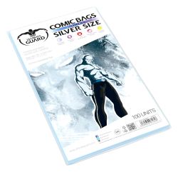Ultimate Guard Comic Bags Silver Size (100) 181 x 268 mm (flergangsbruk)