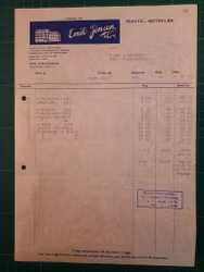 Faktura Emil Jensen & Co 1977