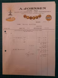 Faktura A. Johnsen 1946
