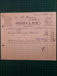 Faktura Jensen & Aas 1940