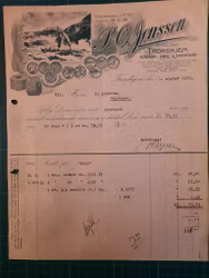 Faktura P.O. Jenssen 1923