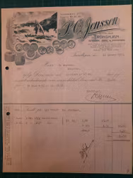 Faktura P.O. Jenssen 1923