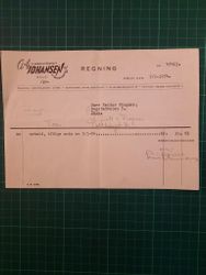 Faktura Elektrisitetsfirmaet Johansen Oslo 1954