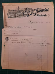 Faktura T.H. Kleivdal lærfabrik 1932