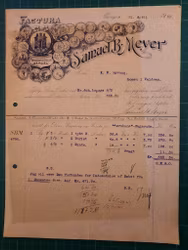 Faktura Samuel B. Meyer 1923
