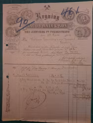 Faktura Jacob Aall & søn (Næs jernverk) 1914