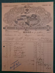 Faktura Chr. Aug. Thorne limit. 1908