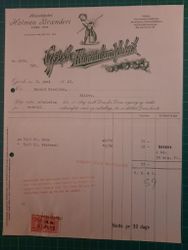 Faktura Gjøvik Mineralvandfabrik 1942 m/omsetningsmerker