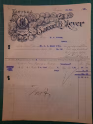 Faktura Samuel B. Meyer 1924