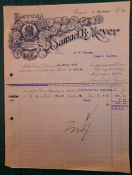 Faktura Samuel B. Meyer 1923
