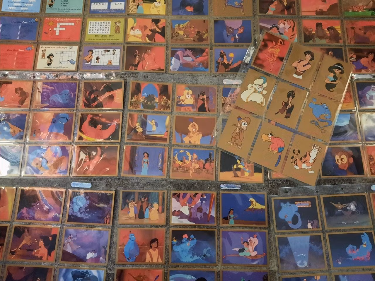 samlerkort fra Disney's Alladin 90 stk