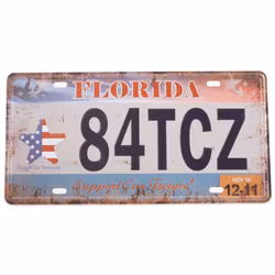 Emalje bilskilt Florida