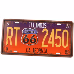 Emalje bilskilt Illinois, Route 66