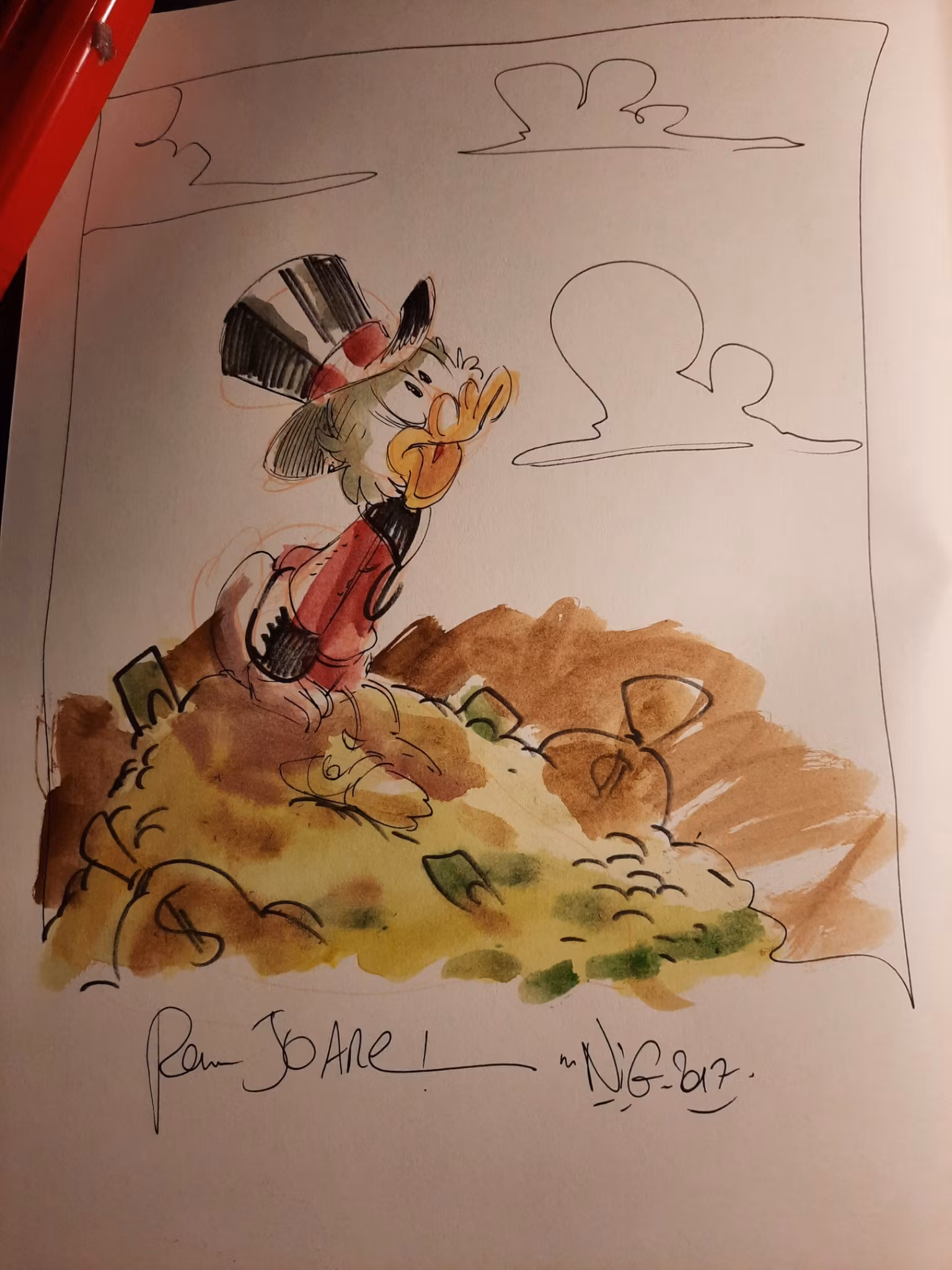 Mickey's Craziest Adventures (Norsk) med original tegning av Keramidas