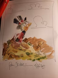 Mickey's Craziest Adventures (Norsk) med original tegning av Keramidas