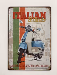 Emaljeskilt Italian scooter
