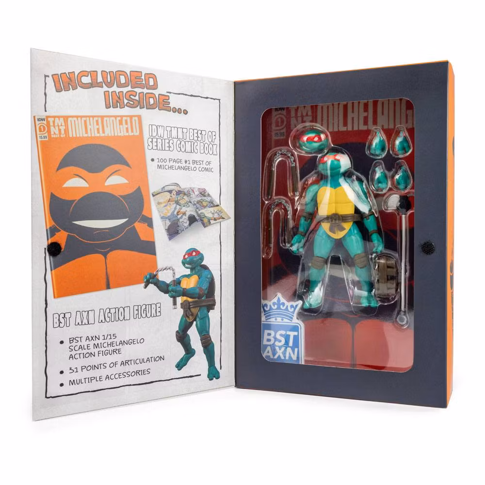 TNMT Action Figure & Comic Book Michelangelo