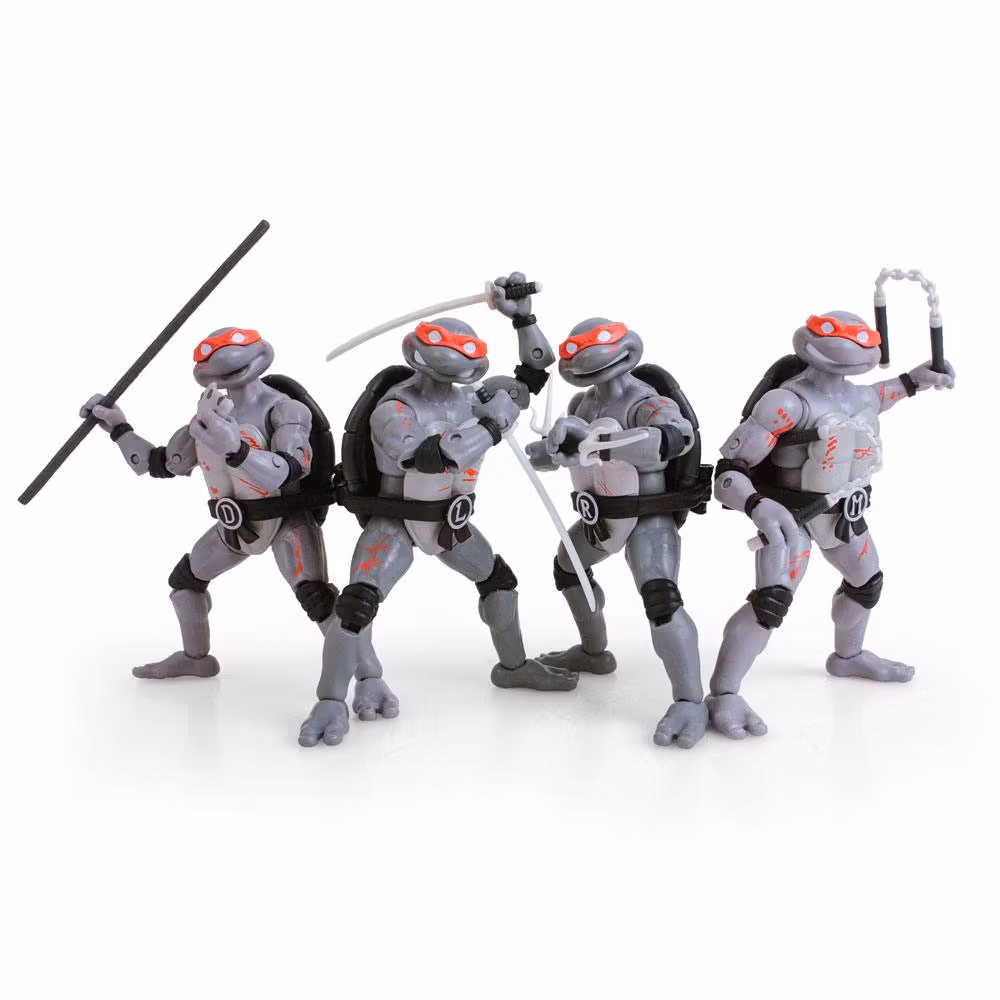 Teenage Mutant Ninja Turtles BST AXN Action Figure 4-Pack Battle Damaged