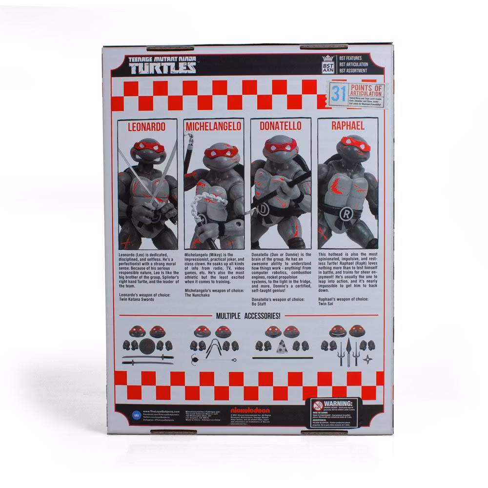 Teenage Mutant Ninja Turtles BST AXN Action Figure 4-Pack Battle Damaged