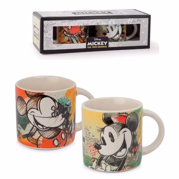 Mini-kopper Mikke og Minnie grønn/rød 90ml