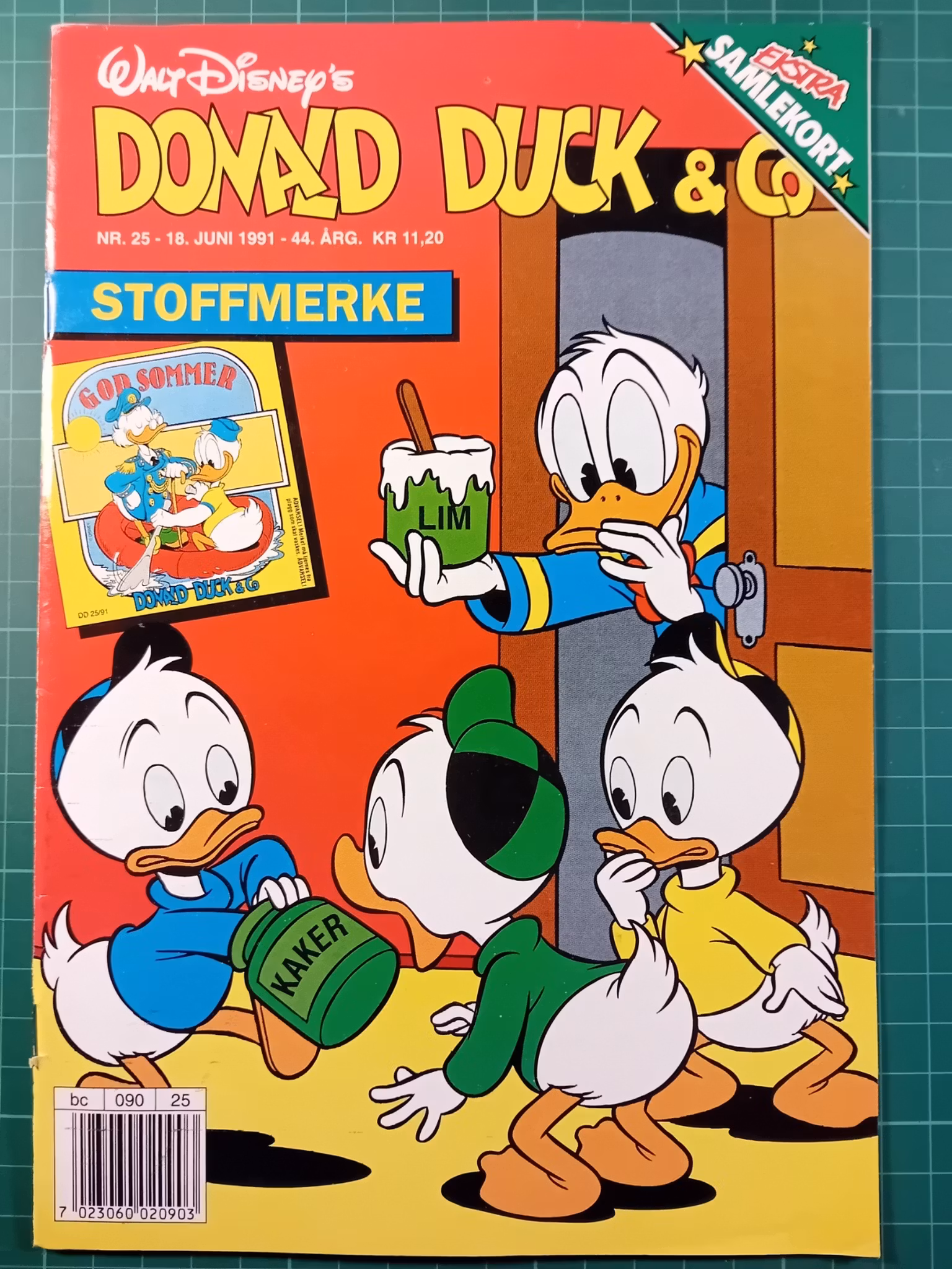 Donald Duck & Co 1991 - 25 m/samlerkort og stoffmerke