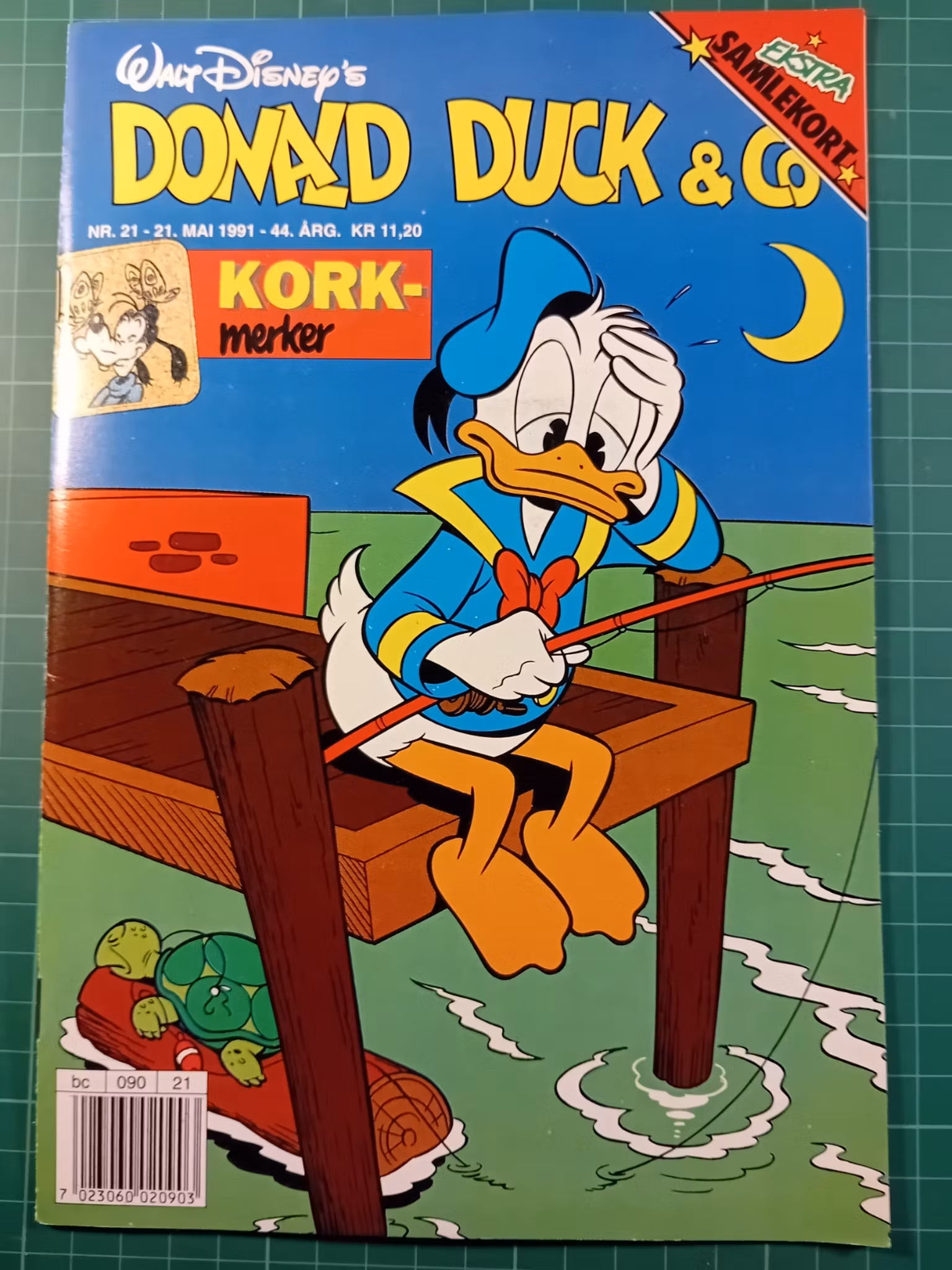 Donald Duck & Co 1991 - 21 m/samlerkort og korkmerke