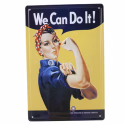 Emaljeskilt We can do it!