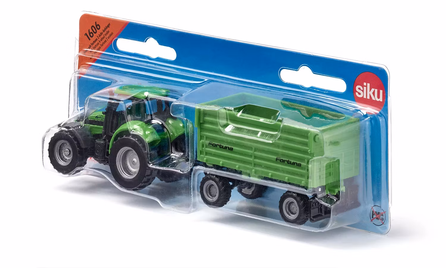 Deutz-Fahr traktor med Fortuna tilhenger 1:50