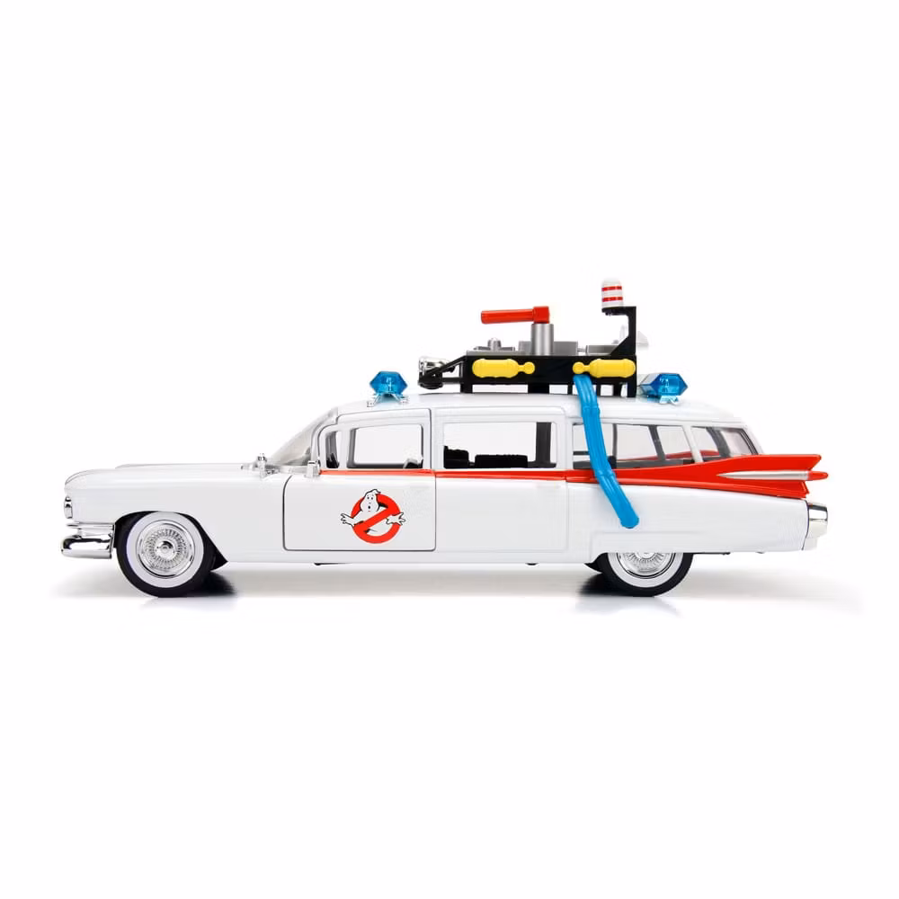 Jada : Ghostbusters Diecast Model 1/24 Ectomobile ECTO-1 (Forhåndsbestilling)