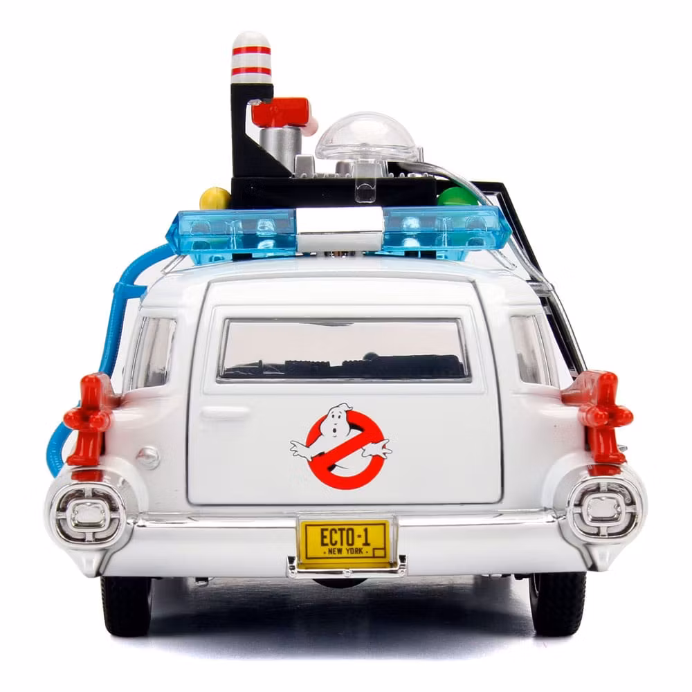 Jada : Ghostbusters Diecast Model 1/24 Ectomobile ECTO-1 (Forhåndsbestilling)