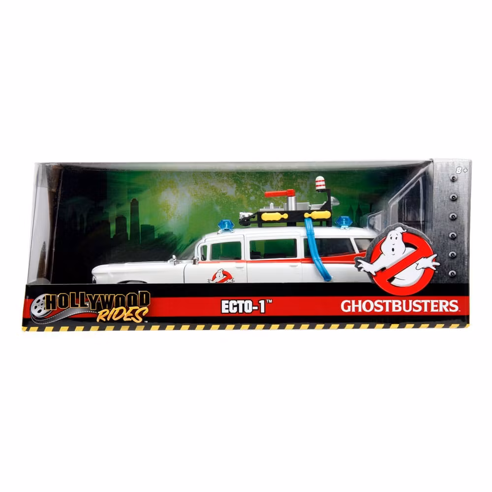 Jada : Ghostbusters Diecast Model 1/24 Ectomobile ECTO-1 (Forhåndsbestilling)