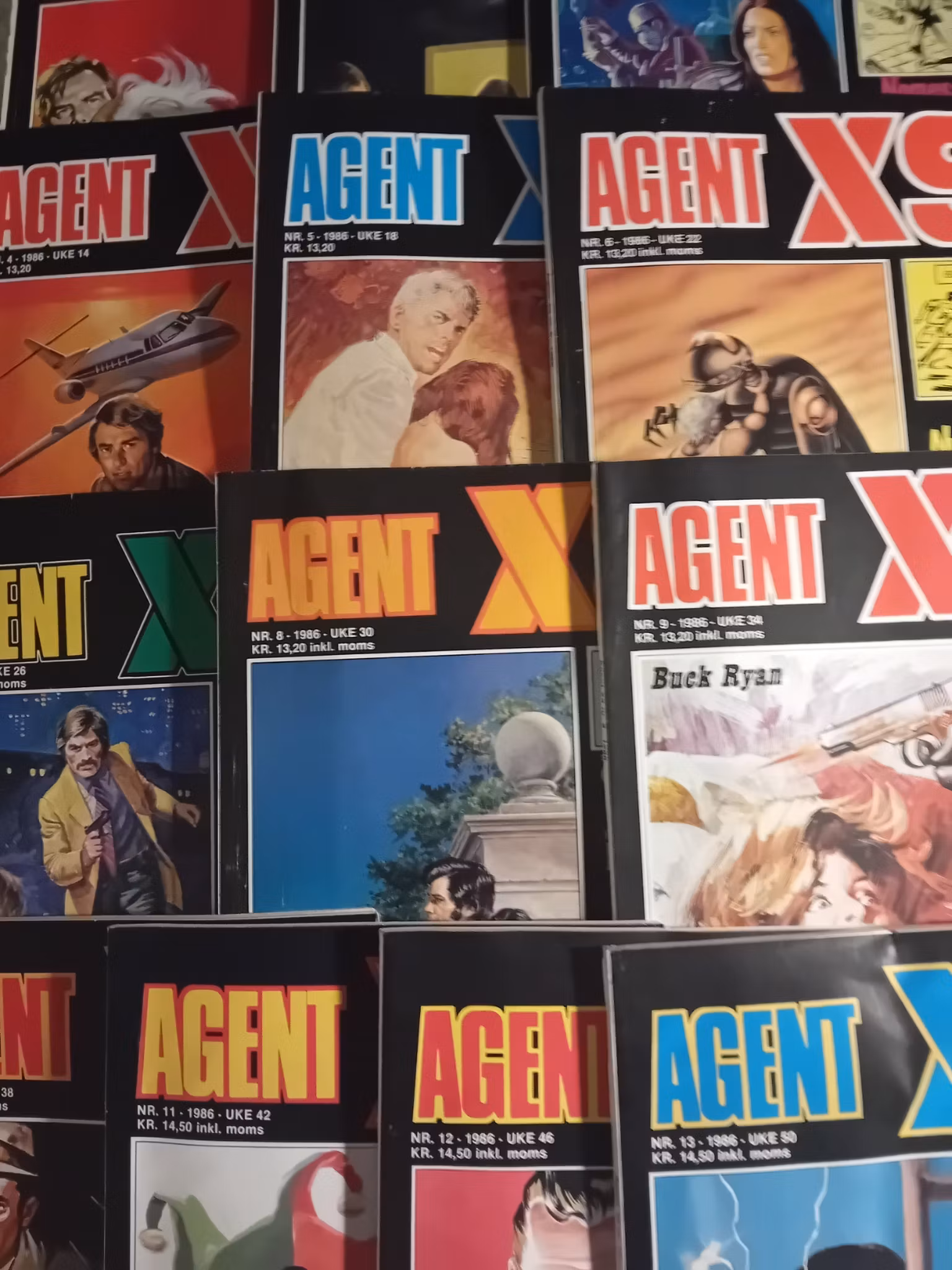 Agent X9 1986 komplett årgang 13 utgaver lesepakke