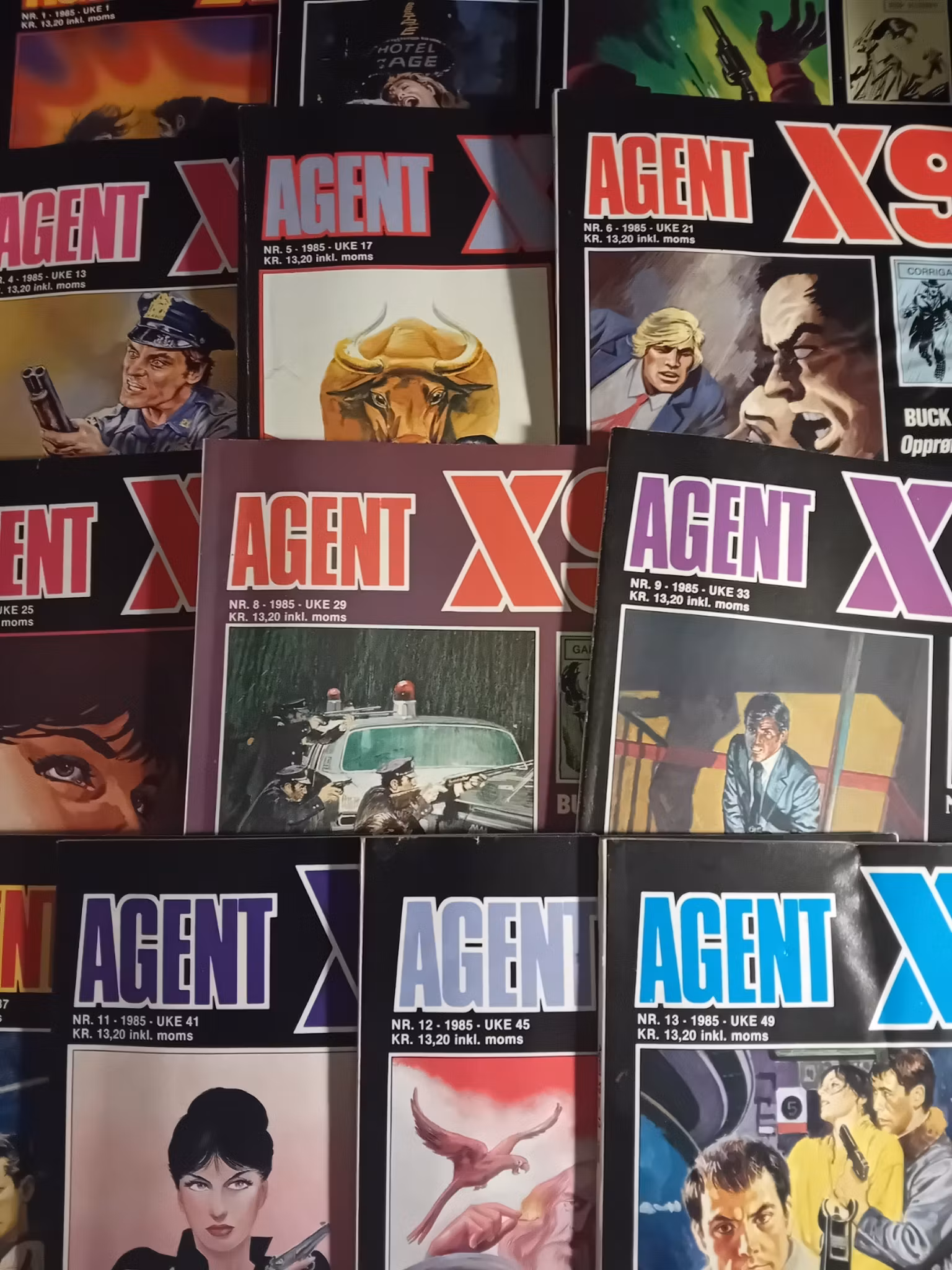 Agent X9 1985 komplett årgang 13 utgaver lesepakke