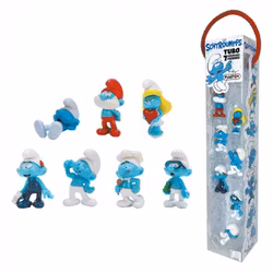 Smurfene : Figurtube 7 mini-figurer