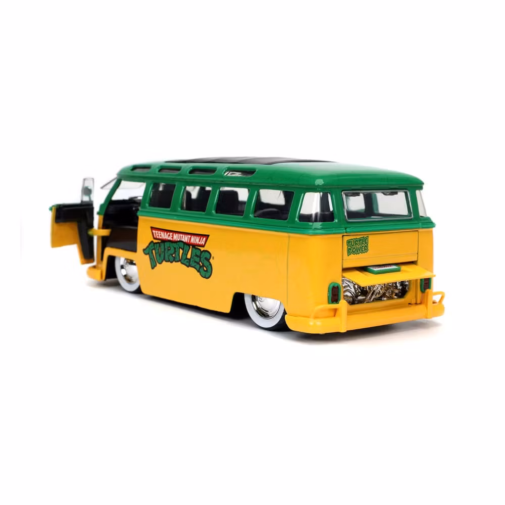 Jada : Teenage Mutant Ninja Turtles Diecast Model 1/24  Leonardo & VW Samba Buss